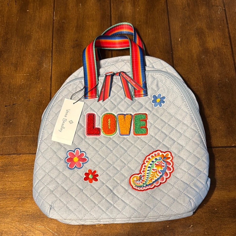 NWT Vera Bradley Light Blue love mini Totepack
